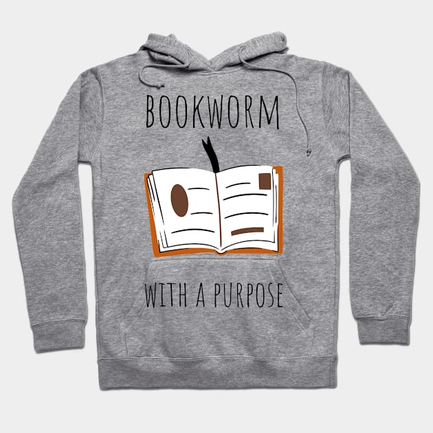bookworm with a purpose Hoodie by juinwonderland 41